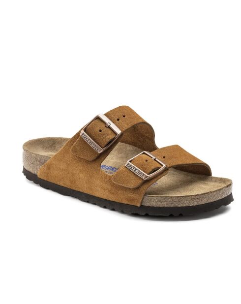 Mules en velours de cuir Arizona Sfb vison