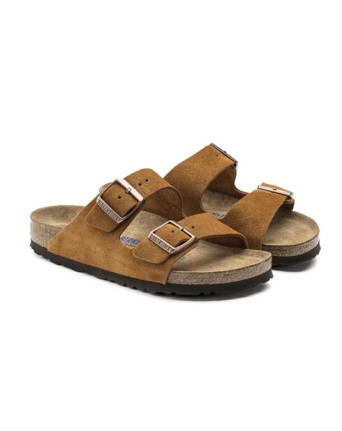 Mules en velours de cuir Arizona Sfb vison
