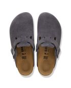 Sabots en velours de cuir Boston Hunus charbon de bois