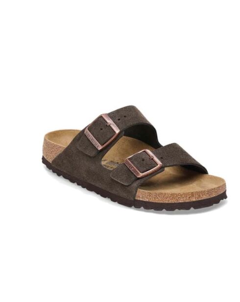 Mules en velours de cuir Arizona Vlad mocca