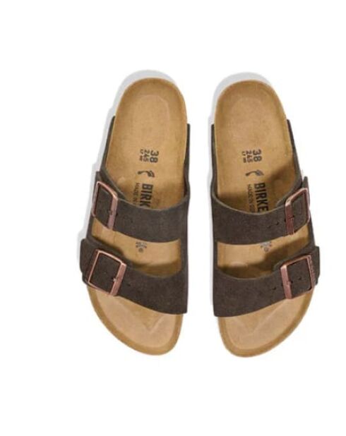 Mules en velours de cuir Arizona Vlad mocca