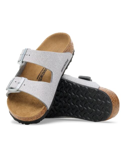 Sandales en velours de cuir Arizona BF Shiny paillettes argentées