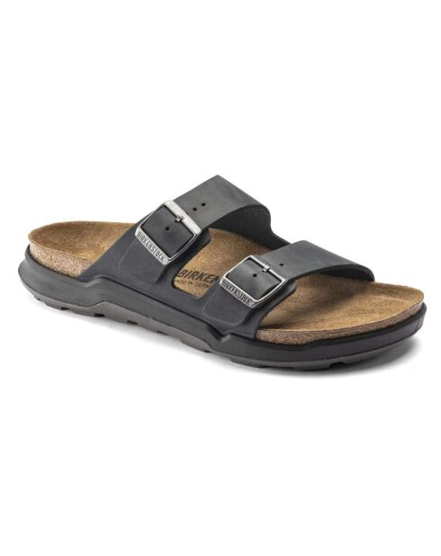 Mules en cuir Arizona Adventure noires