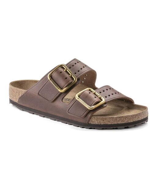 Mules en cuir Arizona Bold marron