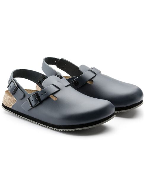 Sabots en cuir Tokyo Supergrip bleues