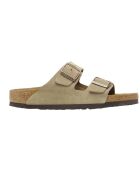 Mules en velours de cuir Arizona Circk taupe