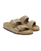 Mules en velours de cuir Arizona Circk taupe
