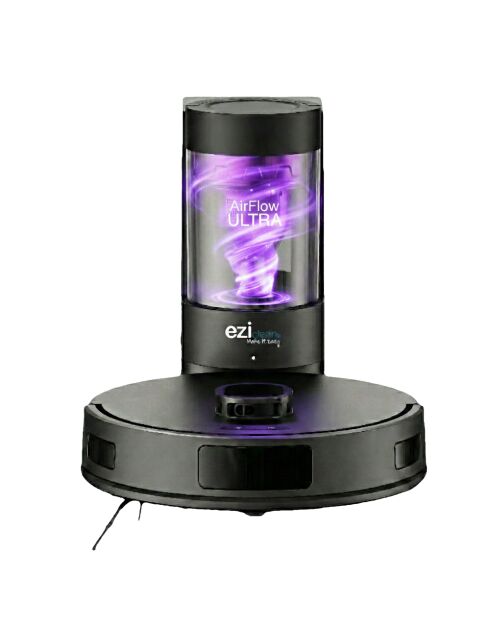 Robot aspirateur laveur Airflow ultra noir - 32.8x9.9cm