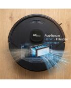 Robot aspirateur laveur Airflow ultra noir - 32.8x9.9cm