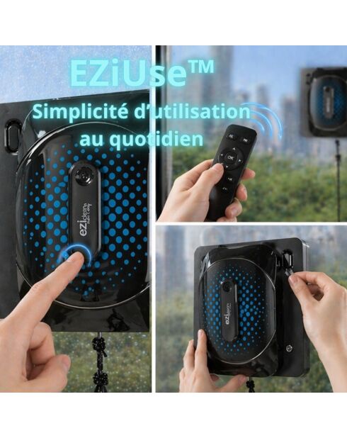Windobot S8 ULTRA zwarte ruitenreinigingsrobot - 24,5 x 24,5 x 8,9 cm