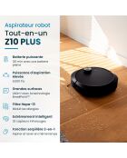 Alles-in-één Z10 Plus zwarte robotstofzuiger - 35 x 36 x 9,5 cm