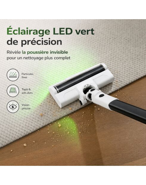 Aspirateur balai sans fils Cyclomax R15 Station blanc - 112 x 24 x10 cm