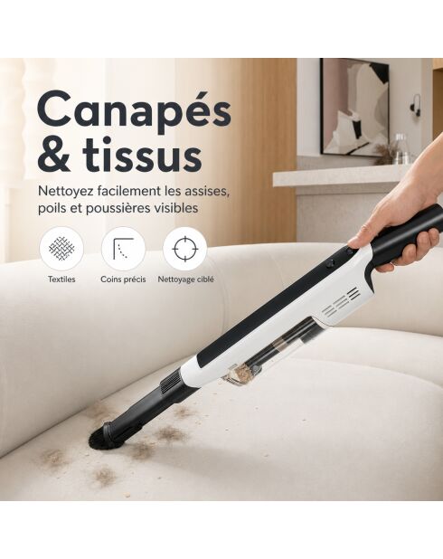 Aspirateur balai sans fils Cyclomax R15 Station blanc - 112 x 24 x10 cm