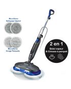 Pulitore a vapore/lucidatrice per pavimenti 2 in 1 nero/blu - 450 ml