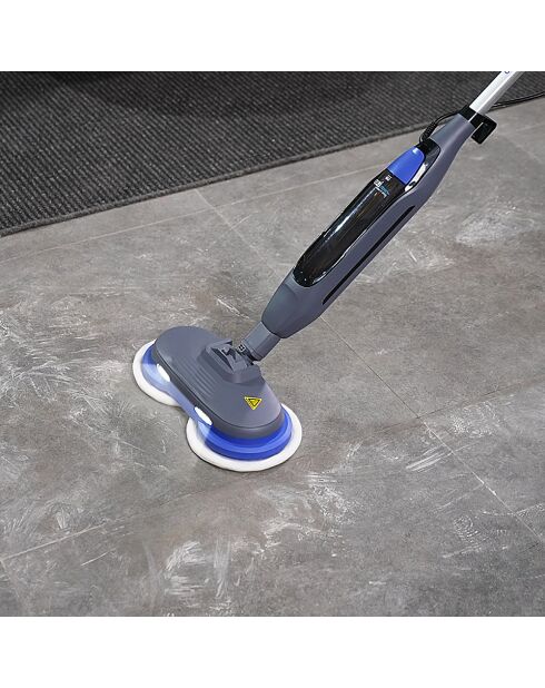 Balai 2 en 1 Nettoyeur Vapeur / Cireuse de Parquet noir/bleu - 450 ml