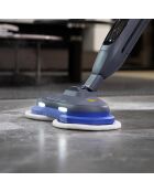 Pulitore a vapore/lucidatrice per pavimenti 2 in 1 nero/blu - 450 ml