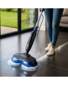 Pulitore a vapore/lucidatrice per pavimenti 2 in 1 nero/blu - 450 ml