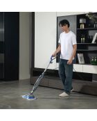 Pulitore a vapore/lucidatrice per pavimenti 2 in 1 nero/blu - 450 ml
