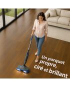 Pulitore a vapore/lucidatrice per pavimenti 2 in 1 nero/blu - 450 ml