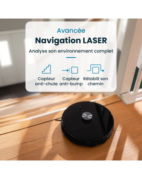 Robot Aspirateur I - Bot Z7 Smart noir - 34.5 x 9.7cm