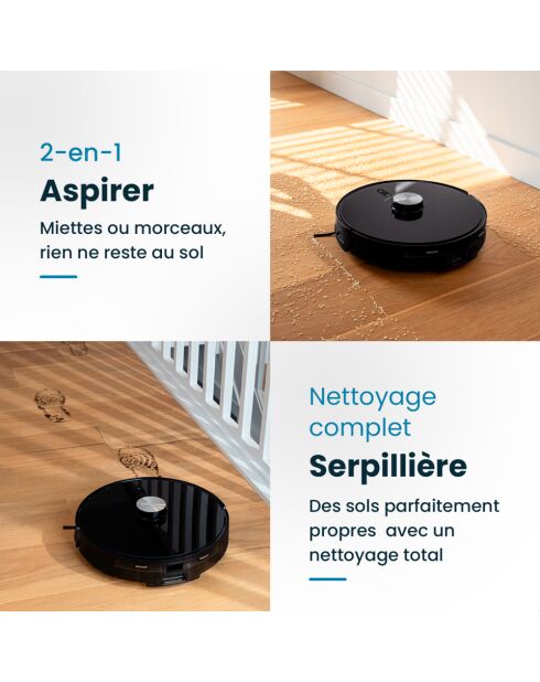 Robot Aspirateur I - Bot Z7 Smart noir - 34.5 x 9.7cm