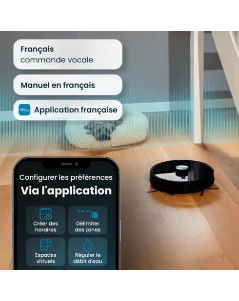 Robot Aspirateur I - Bot Z7 Smart noir - 34.5 x 9.7cm