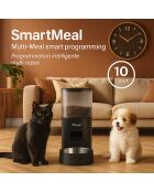 Set distributeur de croquettes et fontaine pour chat et petit chien anthracite - 28.3 × 18 × 29.8 cm