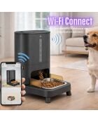 Distributeur de croquettes connecté pour chiens antharcite - 66x34.5x42 cm