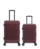 Set van 2 Burgundy Gstaad weekend- en hutkoffers - 66x43x26 cm