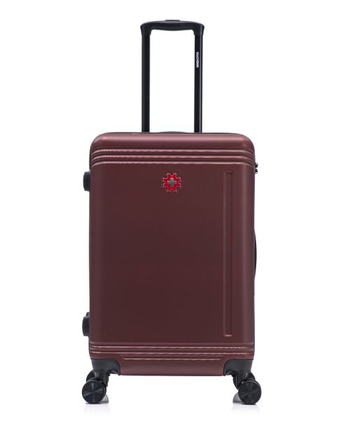Set van 2 Burgundy Gstaad weekend- en hutkoffers - 66x43x26 cm