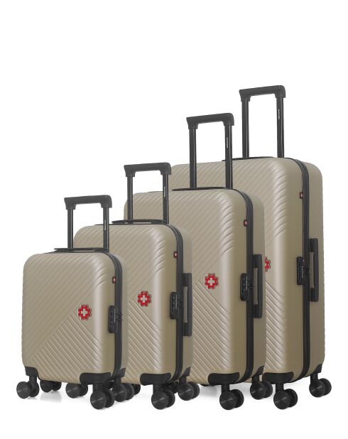 Set De 4 Valise SPIEZ beige - 75x47x29 cm