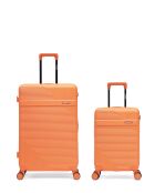 Lot De 2 Valises Grand Format Et Cabine Wohlen orange - 75x47,5x29 cm