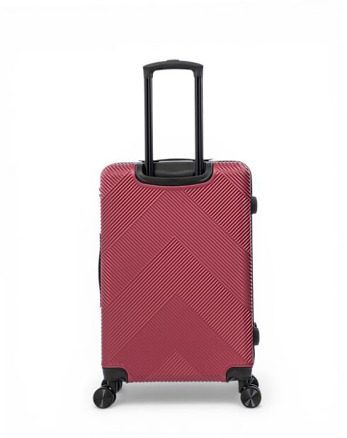 Set mit 2 großen Koffern und Kabine, Olten, 76,5 x 49 x 29,5 cm, Burgunderrot
