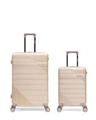 Set di 2 valigie grandi e cabina Wohlen beige - 75x47,5x29 cm