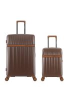 Set van 2 grote koffers en cabine XS Zermatt donkerbruin - 76,5x49x29 cm