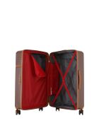 Set van 2 grote koffers en cabine XS Zermatt donkerbruin - 76,5x49x29 cm