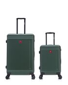 Set di 2 valigie grandi e cabina Gstaad verde - 75x49x29 cm