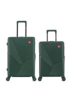 Set aus 2 Freiburger Wochenend- und Kabinenkoffern dunkelgrün - 65x42,5x26 cm