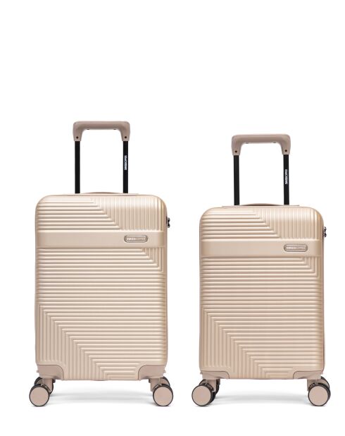 Set di 2 valigie da cabina XS Wohlen beige - 60x42,5x26 cm