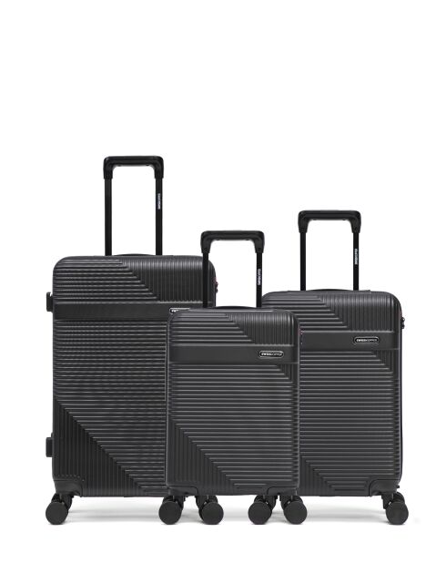 Lot De 3 Valises Weekend, Cabine Et Cabine XS Wohlen noir - 65x42,5x26 cm