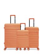 Set di 3 valigie grandi, weekend e cabina Wohlen orange - 75x47,5x29 cm