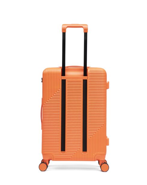 Set de 3 maletas grandes, de fin de semana y cabina Wohlen naranja - 75x47,5x29 cm