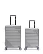 Set van 2 Wohlen Grey weekend- en hutkoffers - 65x42,5x26 cm