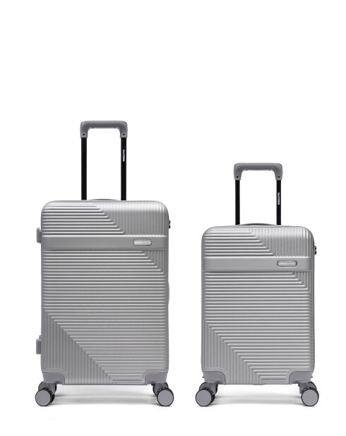 Set van 2 Wohlen Grey weekend- en hutkoffers - 65x42,5x26 cm
