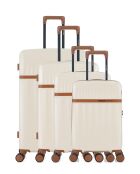 Set De 4 Valise Zermatt ecru - 76,5x49x29 cm