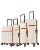 Set De 4 Valise Zermatt ecru - 76,5x49x29 cm