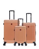 Lot De 3 Valises Grand Format, Weekend Et Cabine Gstaad orange - 75x49x29 cm
