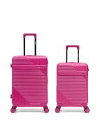 Lot De 2 Valises Weekend Et Cabine Wohlen rose - 65x42,5x26 cm