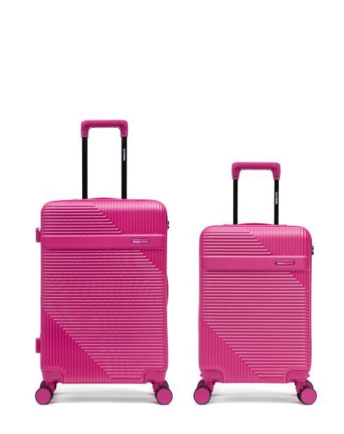 Lot De 2 Valises Weekend Et Cabine Wohlen rose - 65x42,5x26 cm