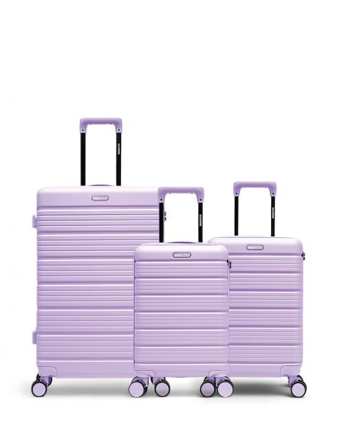 Set de 3 maletas grandes, Cabin y Cabin XS Lugano moradas - 75 x 47,5 x 29 cm